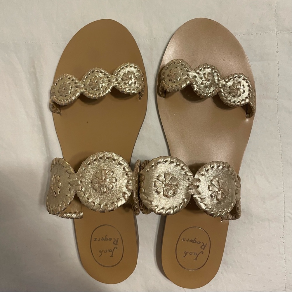 Jack Rogers Metallic Gold Sandals